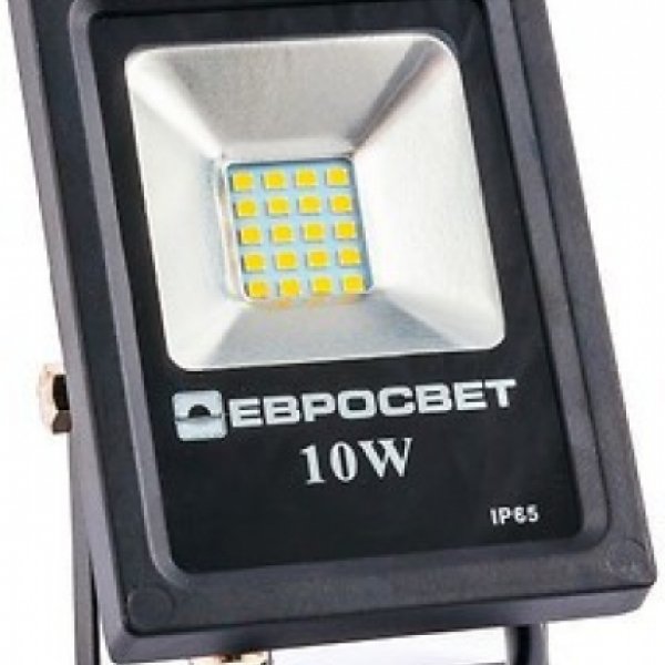 Прожектор LED EV-10-01 10Вт Pro (800Lm) 6400К Евросвет - 38967
