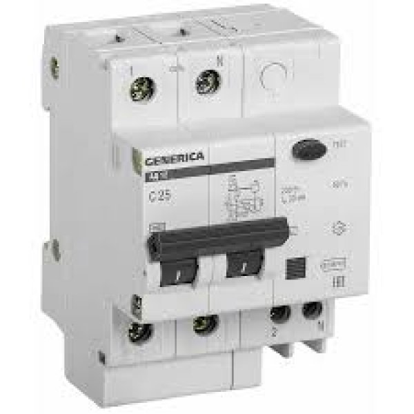 Автоматический выключатель Generica MVA25-2-025-C ВА47-29 25А 4,5кА (C) - MVA25-2-025-C