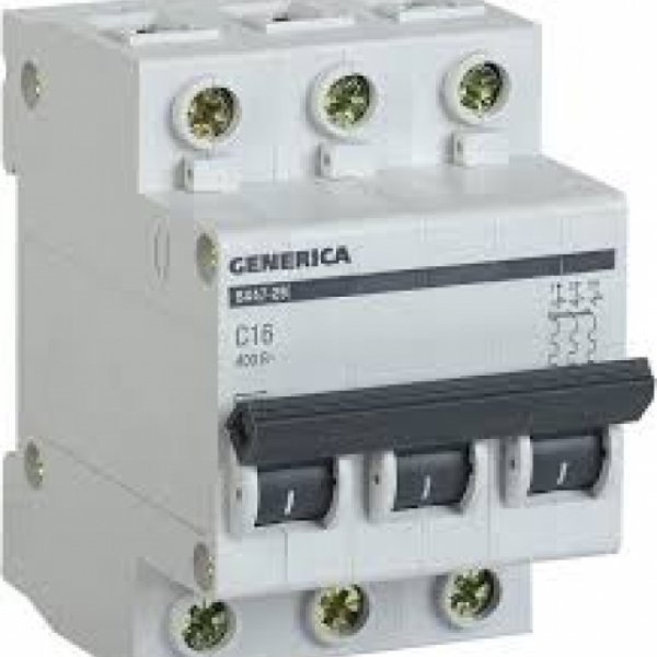 Автоматический выключатель Generica MVA25-3-025-C ВА47-29 25А 4,5кА (C) - MVA25-3-025-C