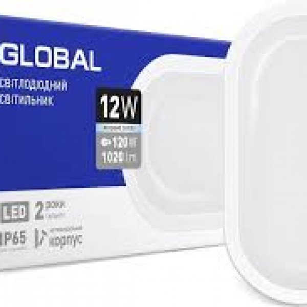 Овальный антивандальный светильник Global Bulkhead 12Вт 5000K (1-GBH-1250-E) - 1-GBH-1250-E