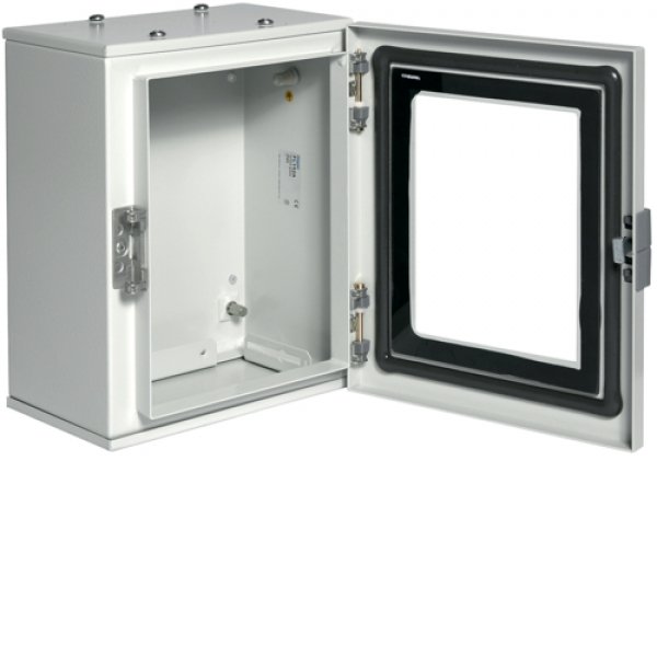 Металевий бокс Hager FL152A Orion Plus IP65 прозорі двері 300x250x160мм - FL152A