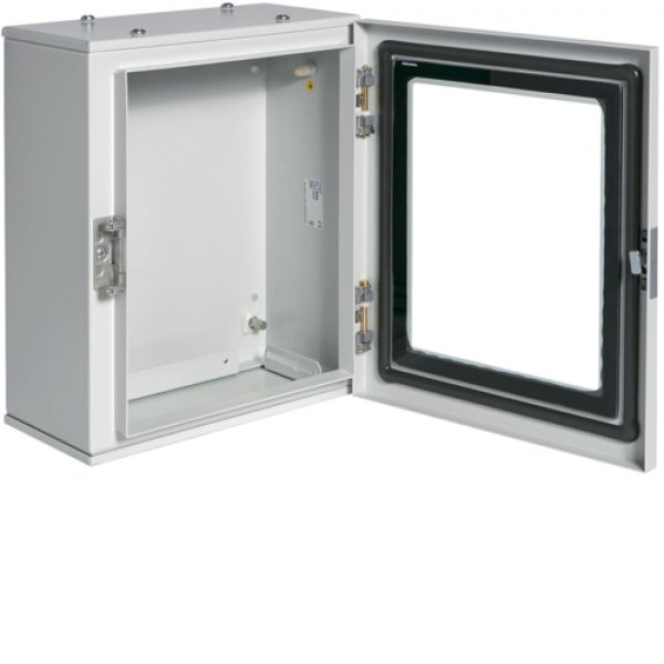 Металевий бокс Hager FL154A Orion Plus IP65 прозорі двері 350x300x160мм - FL154A