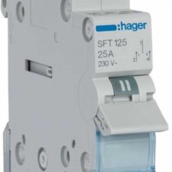 Переключатель ввода резерва Hager SF119 25А 230V 1p I-0-II - SF119