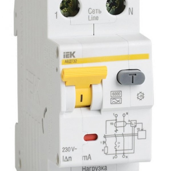 АВДТ32 C6 30мА диференційний автоматичний вимикач IEK - MAD22-5-006-C-30