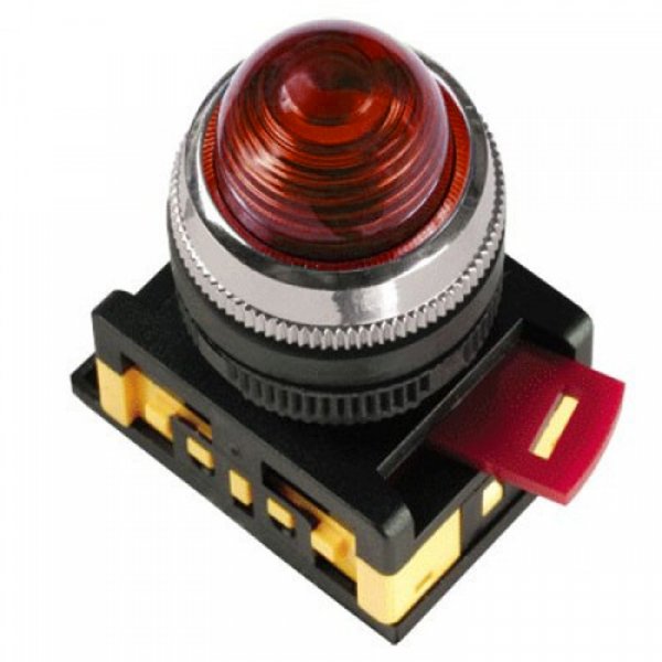 Светосигнальная лампа AL-22 Ø22мм красная неон/240В цилиндр IEK - BLS20-AL-K04