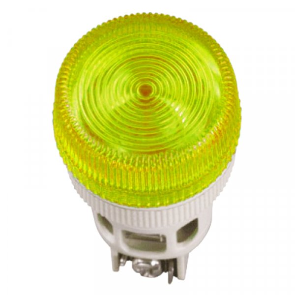 Светосигнальная лампа ENR-22 Ø22мм желтая неон/240В цилиндр IEK - BLS40-ENR-K05