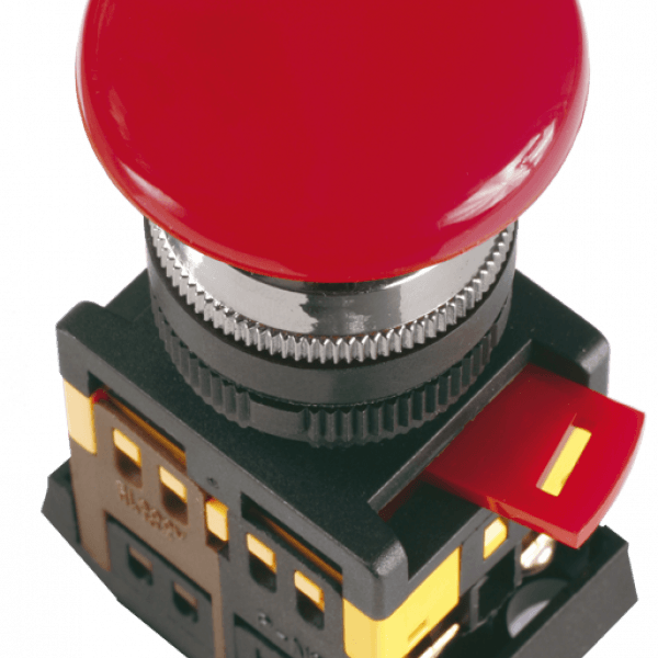 Кнопка AEAL22 'Грибок' с фиксацией красный d22мм 240В 1з+1р IEK - BBG60-AEAL-K04