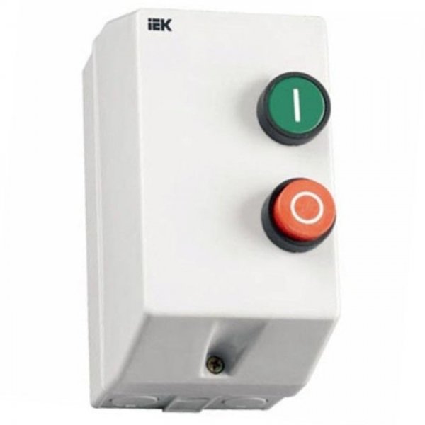Контактор IEK в оболочке КМИ-10960 9А IP54 з індикацією Ue=400В/АС3 - KKM16-009-I-380-00