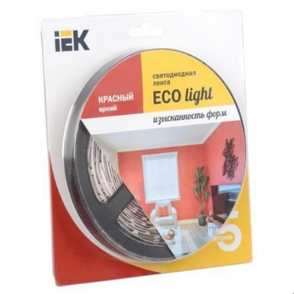 Світлодіодна стрічка IEK eco LSR-3528R60-4.8-IP20-12V 5м - LSR1-6-060-20-1-05