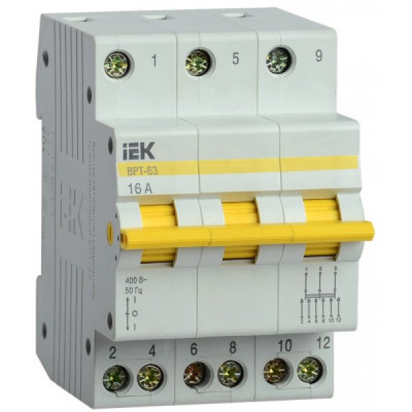 Трипозиційний роз'єднувач IEK MPR10-3-016 ВРТ-63 3P 16А - MPR10-3-016